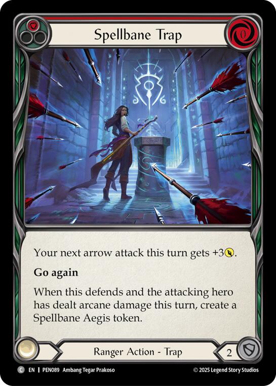 Spellbane Trap (Red) (Rainbow Foil) [PEN089] (Compendium of Rathe)  Rainbow Foil | Magic Magpie