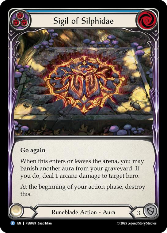 Sigil Of Silphidae (Blue) (Cold Foil) [PEN099] (Compendium of Rathe)  Cold Foil | Magic Magpie