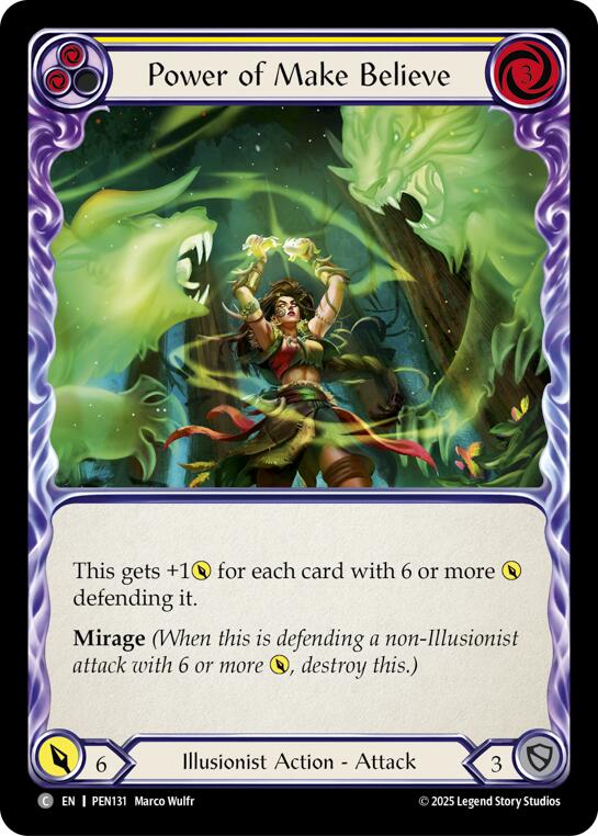 Power Of Make Believe (Yellow) (Rainbow Foil) [PEN131] (Compendium of Rathe)  Rainbow Foil | Magic Magpie