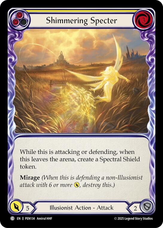 Shimmering Specter (Yellow) (Rainbow Foil) [PEN134] (Compendium of Rathe)  Rainbow Foil | Magic Magpie