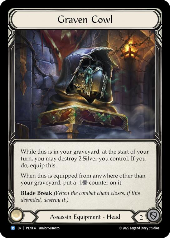 Graven Cowl [PEN137] (Compendium of Rathe)  Cold Foil | Magic Magpie