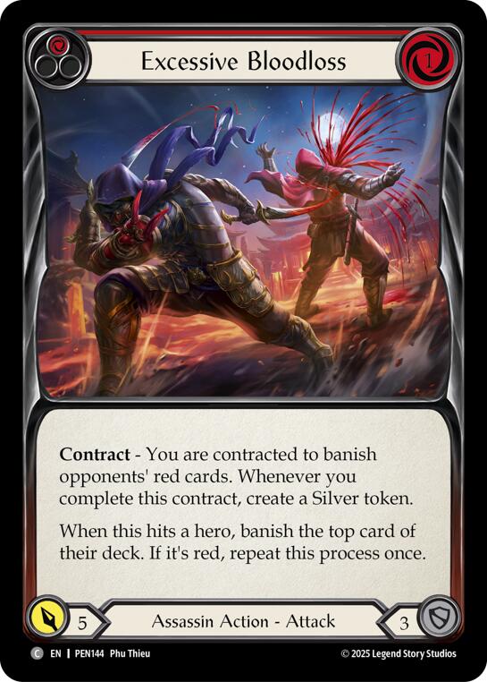Excessive Bloodloss (Red) (Rainbow Foil) [PEN144] (Compendium of Rathe)  Rainbow Foil | Magic Magpie