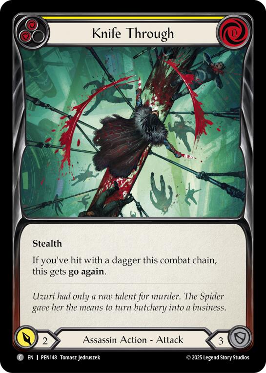 Knife Through (Yellow) (Regular) [PEN148] (Compendium of Rathe) | Magic Magpie