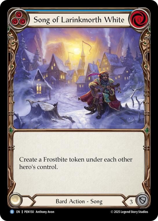 Song Of Larinkmorth White (Blue) (Rainbow Foil) [PEN150] (Compendium of Rathe)  Rainbow Foil | Magic Magpie
