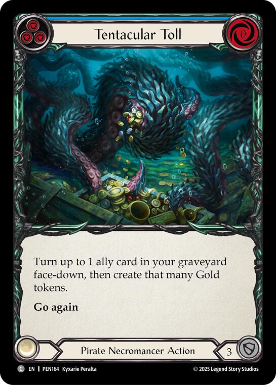 Tentacular Toll (Blue) (Rainbow Foil) [PEN164] (Compendium of Rathe)  Rainbow Foil | Magic Magpie