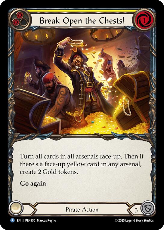Break Open The Chests (Yellow) (Rainbow Foil) [PEN170] (Compendium of Rathe)  Rainbow Foil | Magic Magpie