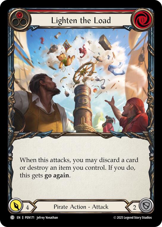 Lighten The Load (Red) (Rainbow Foil) [PEN171] (Compendium of Rathe)  Rainbow Foil | Magic Magpie