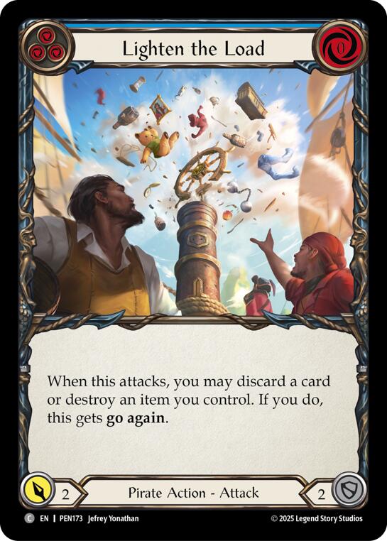 Lighten The Load (Blue) (Rainbow Foil) [PEN173] (Compendium of Rathe)  Rainbow Foil | Magic Magpie