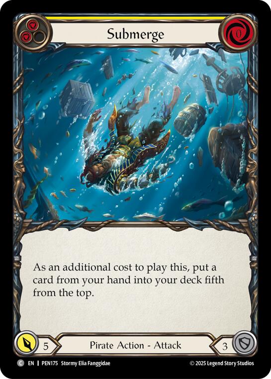 Submerge (Yellow) (Rainbow Foil) [PEN175] (Compendium of Rathe)  Rainbow Foil | Magic Magpie