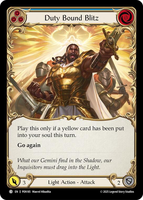 Duty Bound Blitz (Blue) (Regular) [PEN185] (Compendium of Rathe) | Magic Magpie