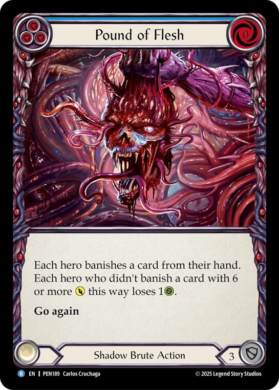 Pound Of Flesh (Blue) (Rainbow Foil) [PEN189] (Compendium of Rathe)  Rainbow Foil | Magic Magpie
