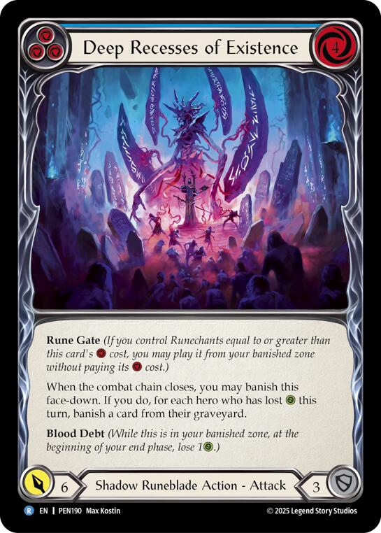 Deep Recesses Of Existence (Blue) (Rainbow Foil) [PEN190] (Compendium of Rathe)  Rainbow Foil | Magic Magpie