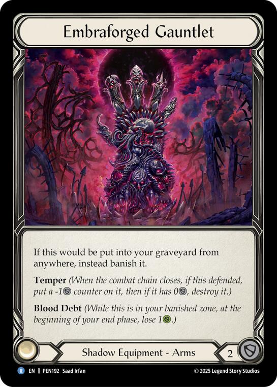 Embraforged Gauntlet [PEN192] (Compendium of Rathe)  Cold Foil | Magic Magpie