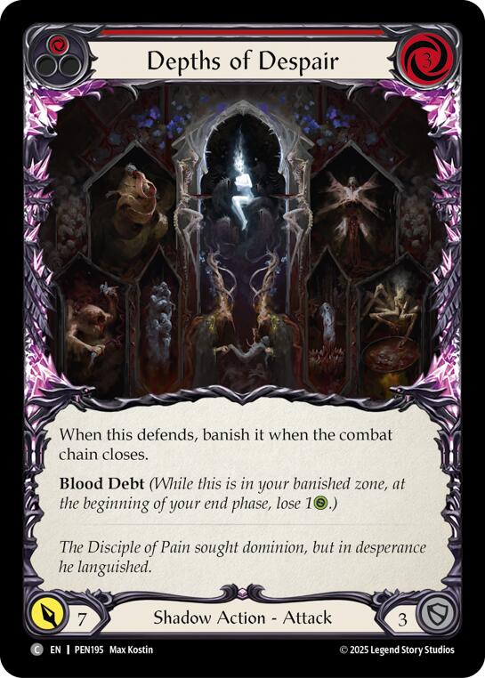 Depths Of Despair (Red) (Rainbow Foil) [PEN195] (Compendium of Rathe)  Rainbow Foil | Magic Magpie
