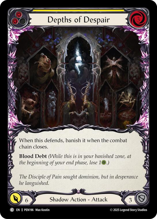 Depths Of Despair (Yellow) (Rainbow Foil) [PEN196] (Compendium of Rathe)  Rainbow Foil | Magic Magpie