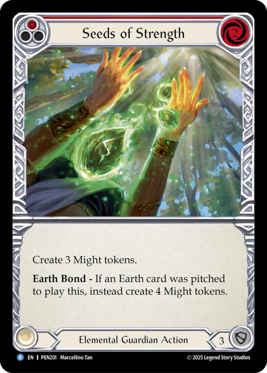 Seeds Of Strength (Red) (Rainbow Foil) [PEN201] (Compendium of Rathe)  Rainbow Foil | Magic Magpie