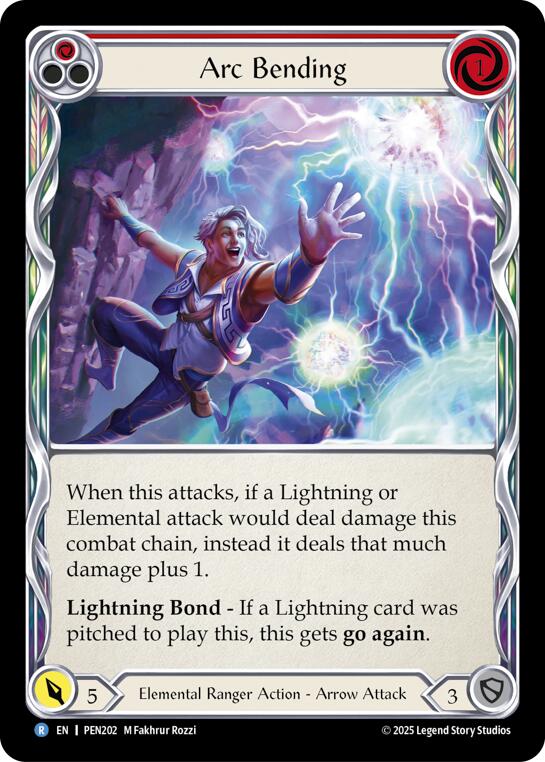 Arc Bending (Red) (Rainbow Foil) [PEN202] (Compendium of Rathe)  Rainbow Foil | Magic Magpie