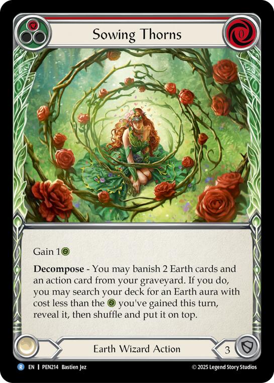 Sowing Thorns (Red) (Rainbow Foil) [PEN214] (Compendium of Rathe)  Rainbow Foil | Magic Magpie
