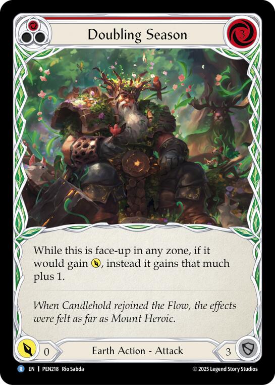 Doubling Season (Red) (Regular) [PEN218] (Compendium of Rathe) | Magic Magpie
