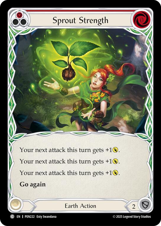 Sprout Strength (Red) (Rainbow Foil) [PEN222] (Compendium of Rathe)  Rainbow Foil | Magic Magpie