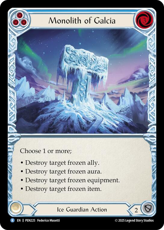 Monolith Of Galcia (Blue) (Rainbow Foil) [PEN225] (Compendium of Rathe)  Rainbow Foil | Magic Magpie