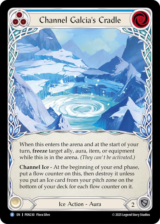 Channel Galcias Cradle (Blue) (Rainbow Foil) [PEN230] (Compendium of Rathe)  Rainbow Foil | Magic Magpie