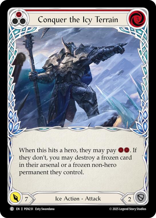 Conquer The Icy Terrain (Red) (Regular) [PEN231] (Compendium of Rathe) | Magic Magpie