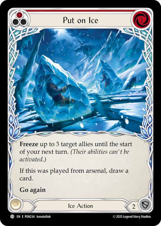 Put On Ice (Red) (Rainbow Foil) [PEN234] (Compendium of Rathe)  Rainbow Foil | Magic Magpie