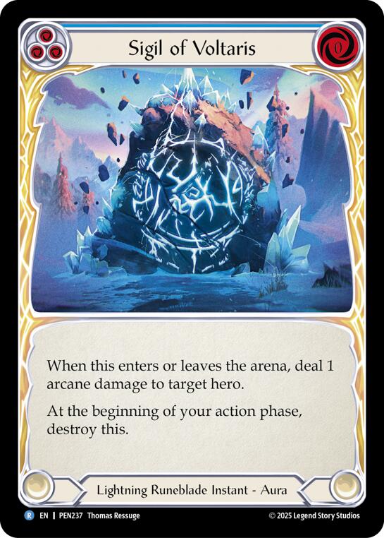 Sigil Of Voltaris (Blue) (Rainbow Foil) [PEN237] (Compendium of Rathe)  Rainbow Foil | Magic Magpie