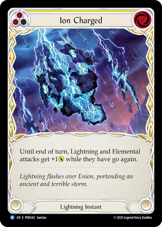 Ion Charged (Yellow) (Rainbow Foil) [PEN242] (Compendium of Rathe)  Rainbow Foil | Magic Magpie