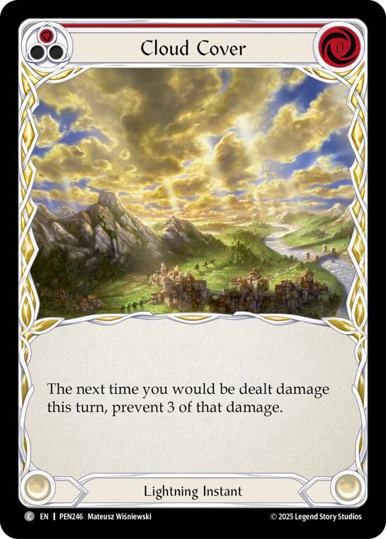 Cloud Cover (Red) (Rainbow Foil) [PEN246] (Compendium of Rathe)  Rainbow Foil | Magic Magpie