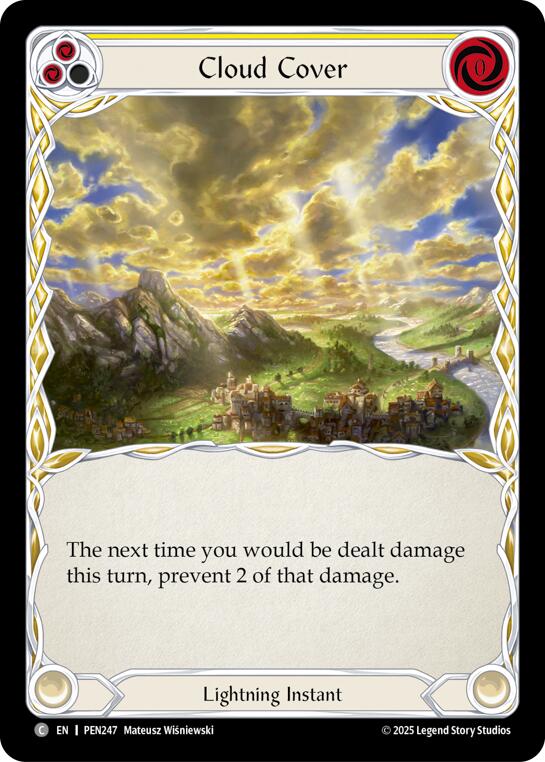Cloud Cover (Yellow) (Rainbow Foil) [PEN247] (Compendium of Rathe)  Rainbow Foil | Magic Magpie