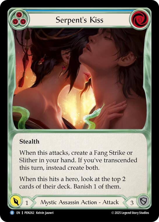 Serpents Kiss (Blue) (Rainbow Foil) [PEN262] (Compendium of Rathe)  Rainbow Foil | Magic Magpie