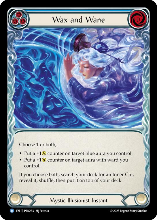 Wax And Wane (Blue) (Rainbow Foil) [PEN263] (Compendium of Rathe)  Rainbow Foil | Magic Magpie