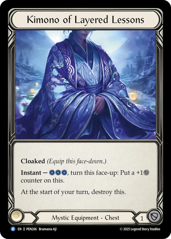 Kimono Of Layered Lessons [PEN266] (Compendium of Rathe)  Cold Foil | Magic Magpie