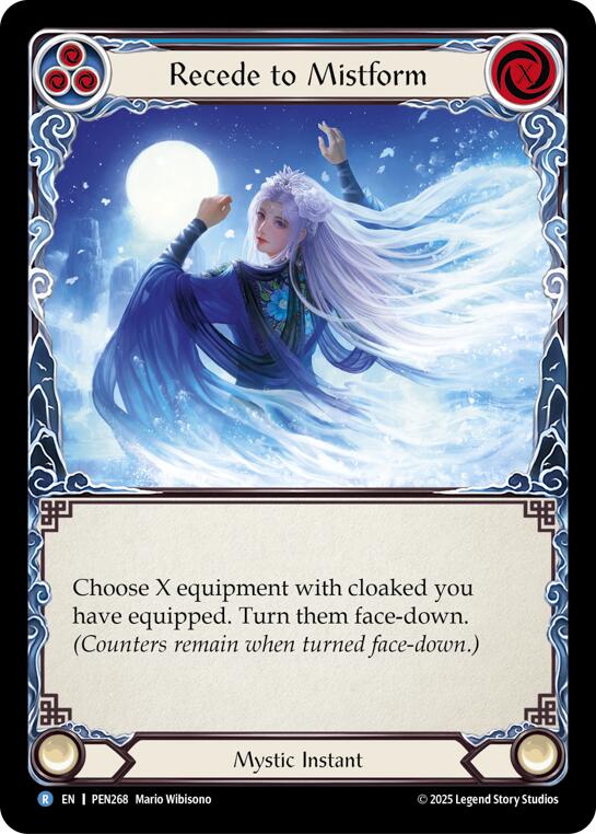 Recede To Mistform (Blue) (Rainbow Foil) [PEN268] (Compendium of Rathe)  Rainbow Foil | Magic Magpie
