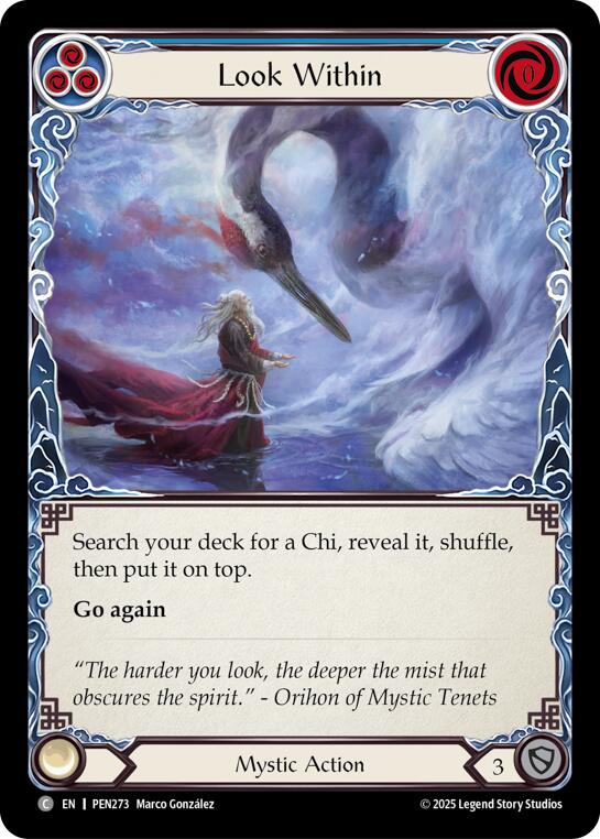 Look Within (Blue) (Rainbow Foil) [PEN273] (Compendium of Rathe)  Rainbow Foil | Magic Magpie