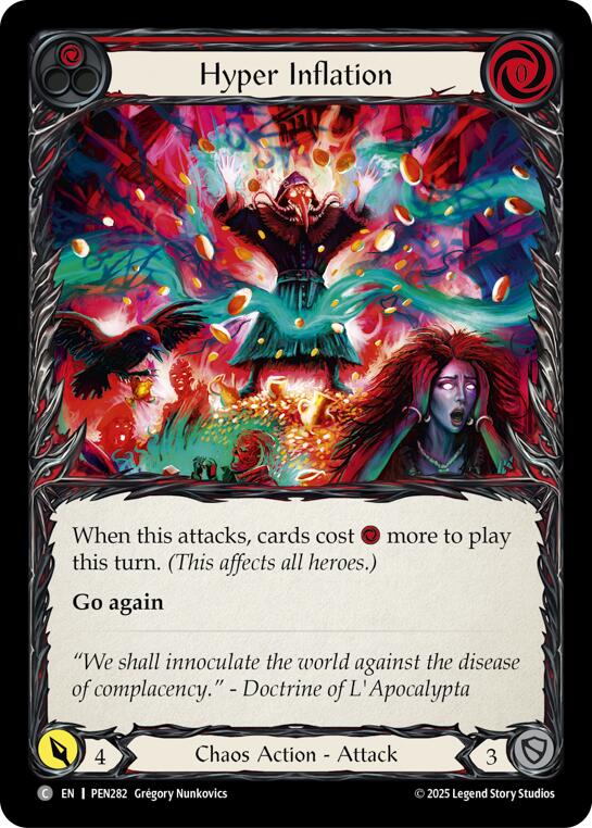 Hyper Inflation (Red) (Rainbow Foil) [PEN282] (Compendium of Rathe)  Rainbow Foil | Magic Magpie