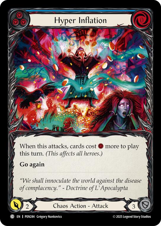 Hyper Inflation (Blue) (Rainbow Foil) [PEN284] (Compendium of Rathe)  Rainbow Foil | Magic Magpie