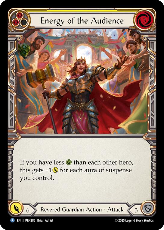 Energy Of The Audience (Yellow) (Rainbow Foil) [PEN286] (Compendium of Rathe)  Rainbow Foil | Magic Magpie