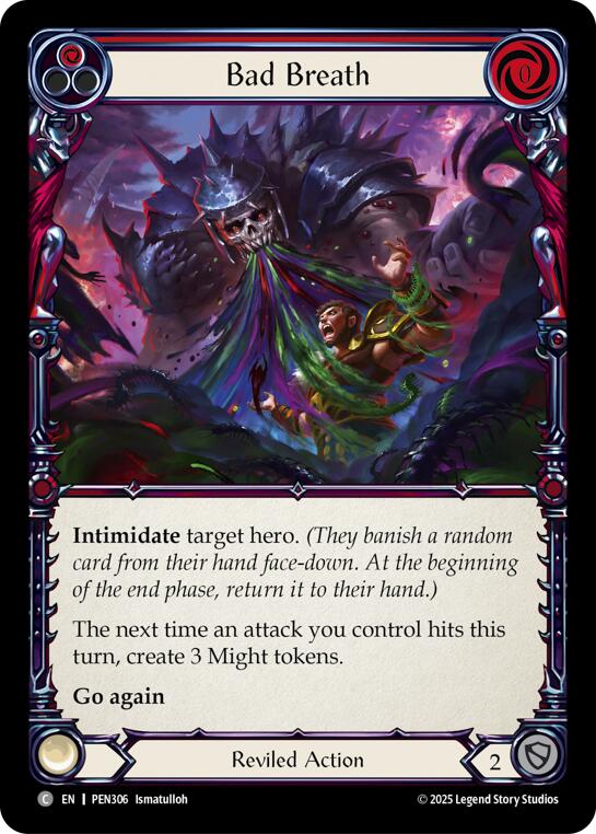 Bad Breath (Red) (Rainbow Foil) [PEN306] (Compendium of Rathe)  Rainbow Foil | Magic Magpie