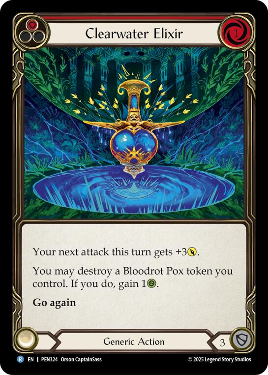 Clearwater Elixir (Red) (Rainbow Foil) [PEN324] (Compendium of Rathe)  Rainbow Foil | Magic Magpie