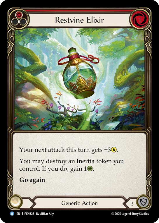 Restvine Elixir (Red) (Rainbow Foil) [PEN325] (Compendium of Rathe)  Rainbow Foil | Magic Magpie