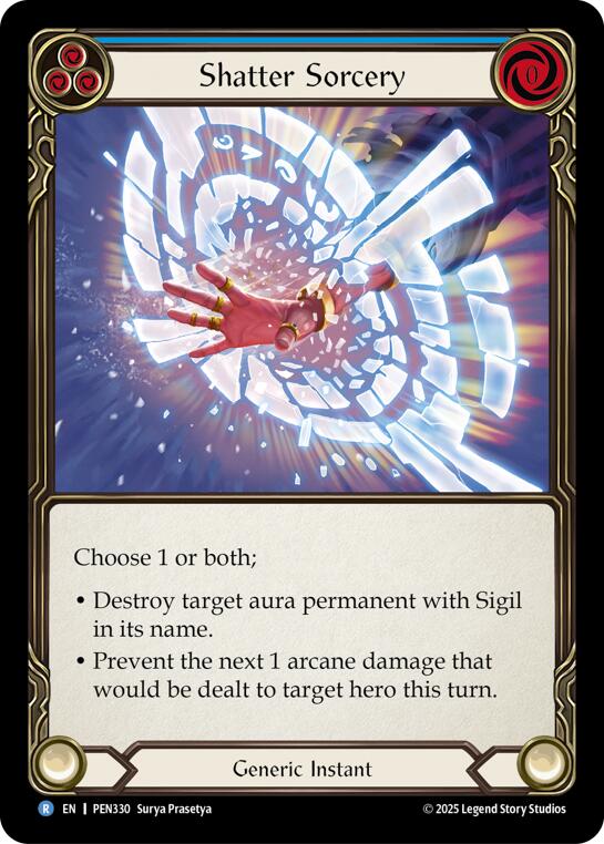 Shatter Sorcery (Blue) (Rainbow Foil) [PEN330] (Compendium of Rathe)  Rainbow Foil | Magic Magpie