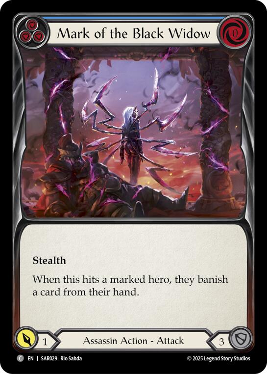 Mark of the Black Widow (Blue) (Regular) [SAR029] (GEM Pack 2) | Magic Magpie