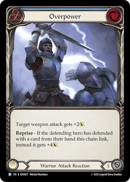 Overpower (Blue) (Regular) [SDO027] (Silver Age Chapter 2) | Magic Magpie