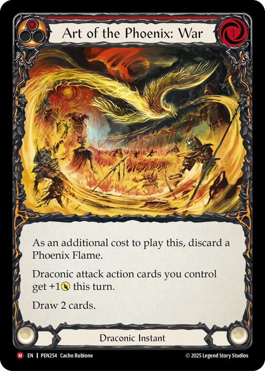 Art Of The Phoenix War (Red) [PEN254] (Compendium of Rathe)  Rainbow Foil | Magic Magpie