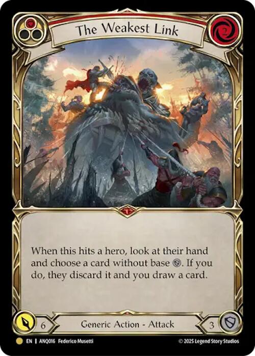 The Weakest Link (Red) (Gold) [ANQ016] (Compendium of Rathe - Antiquity Pack)  Cold Foil | Magic Magpie