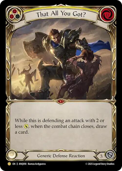 That All You Got (Yellow) (Gold) [ANQ018] (Compendium of Rathe - Antiquity Pack)  Rainbow Foil | Magic Magpie