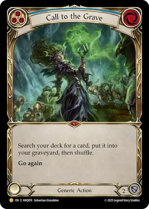 Call To The Grave (Blue) (Gold) [ANQ019] (Compendium of Rathe - Antiquity Pack) | Magic Magpie